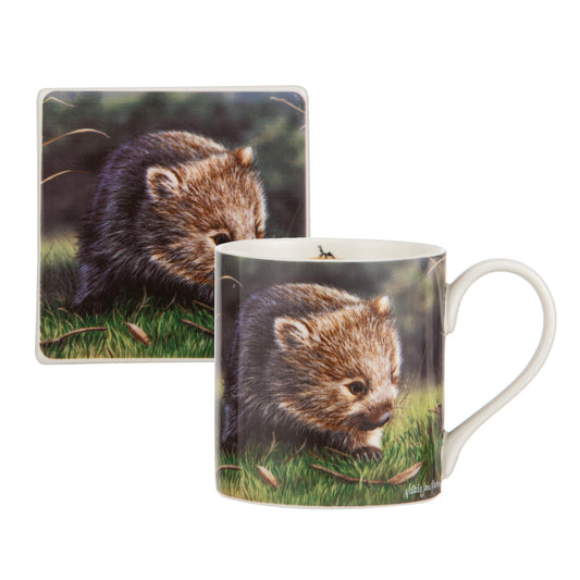 Babies Of The Bush - Wombat Joey Mug & Coaster Set