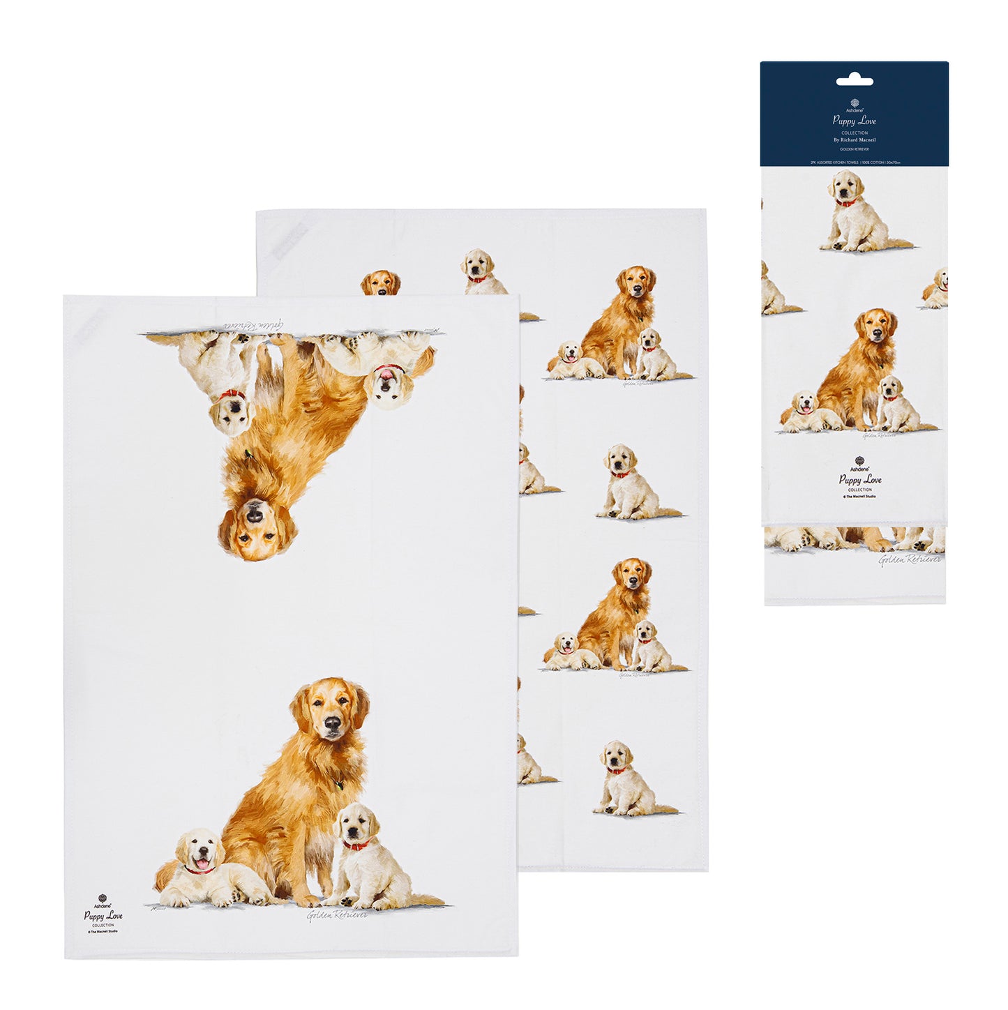 Puppy Love - Golden Retriever Kitchen Towel (2PK)