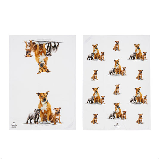 Puppy Love - Staffy Kitchen Towel (2PK)