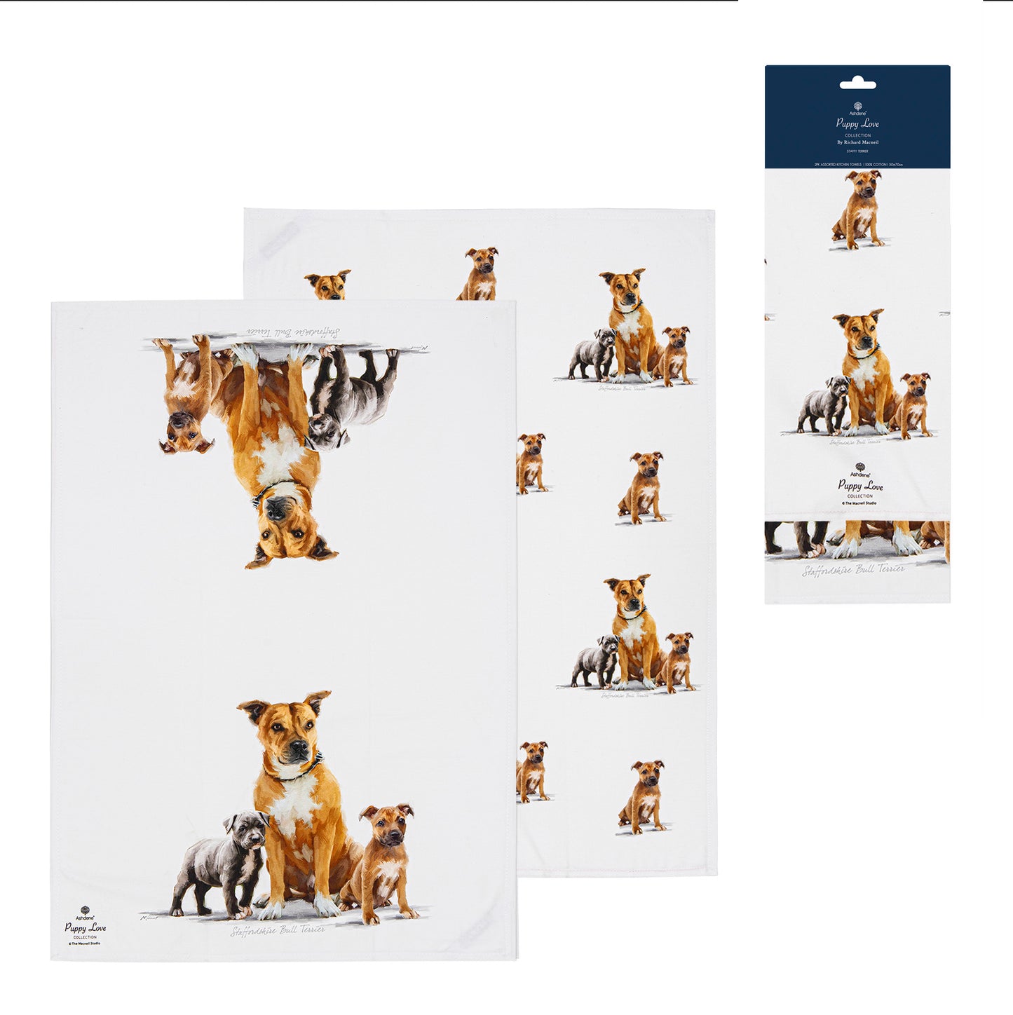 Puppy Love - Staffy Kitchen Towel (2PK)
