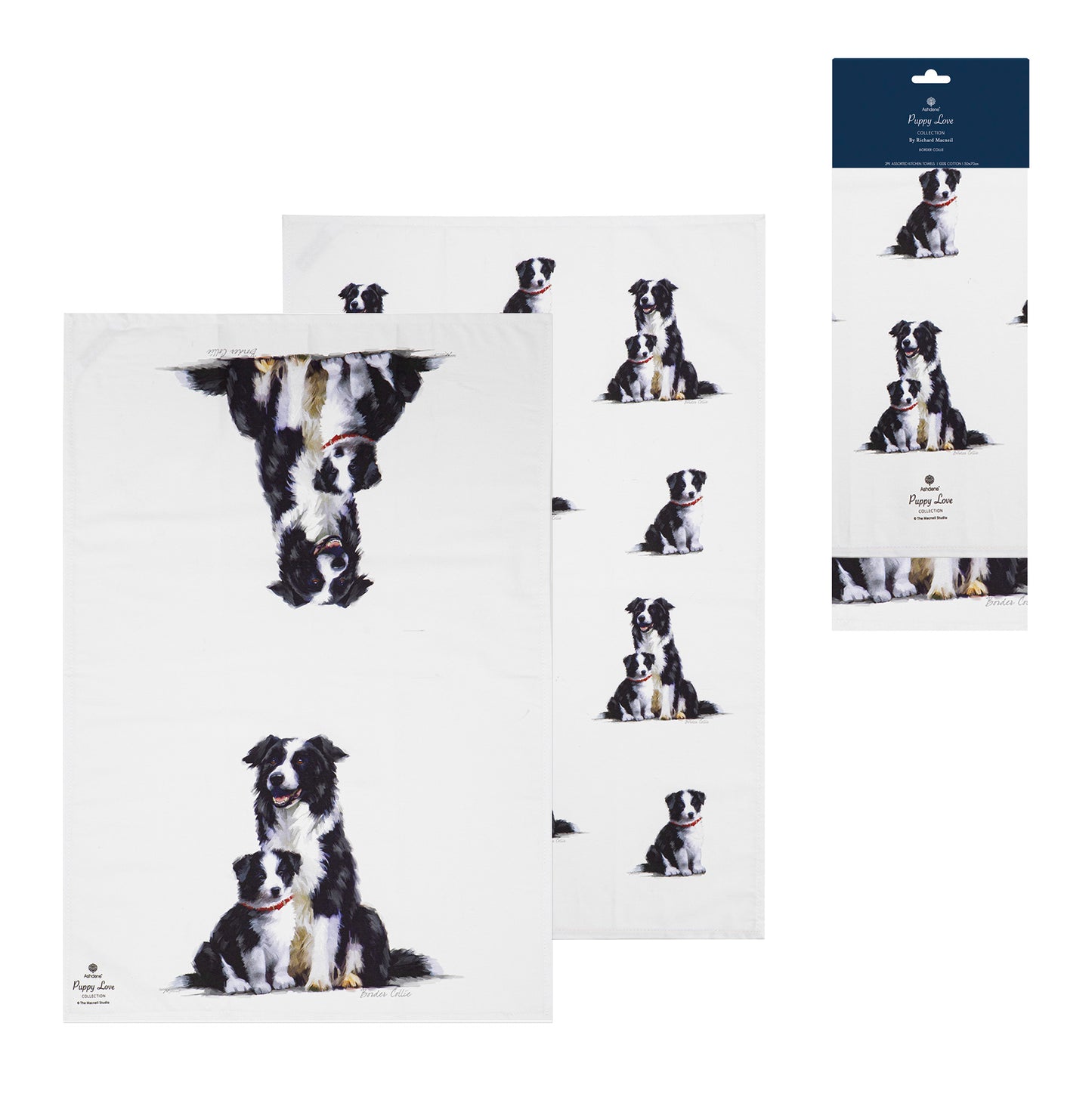 Puppy Love - Border Collie Kitchen Towel (2PK)