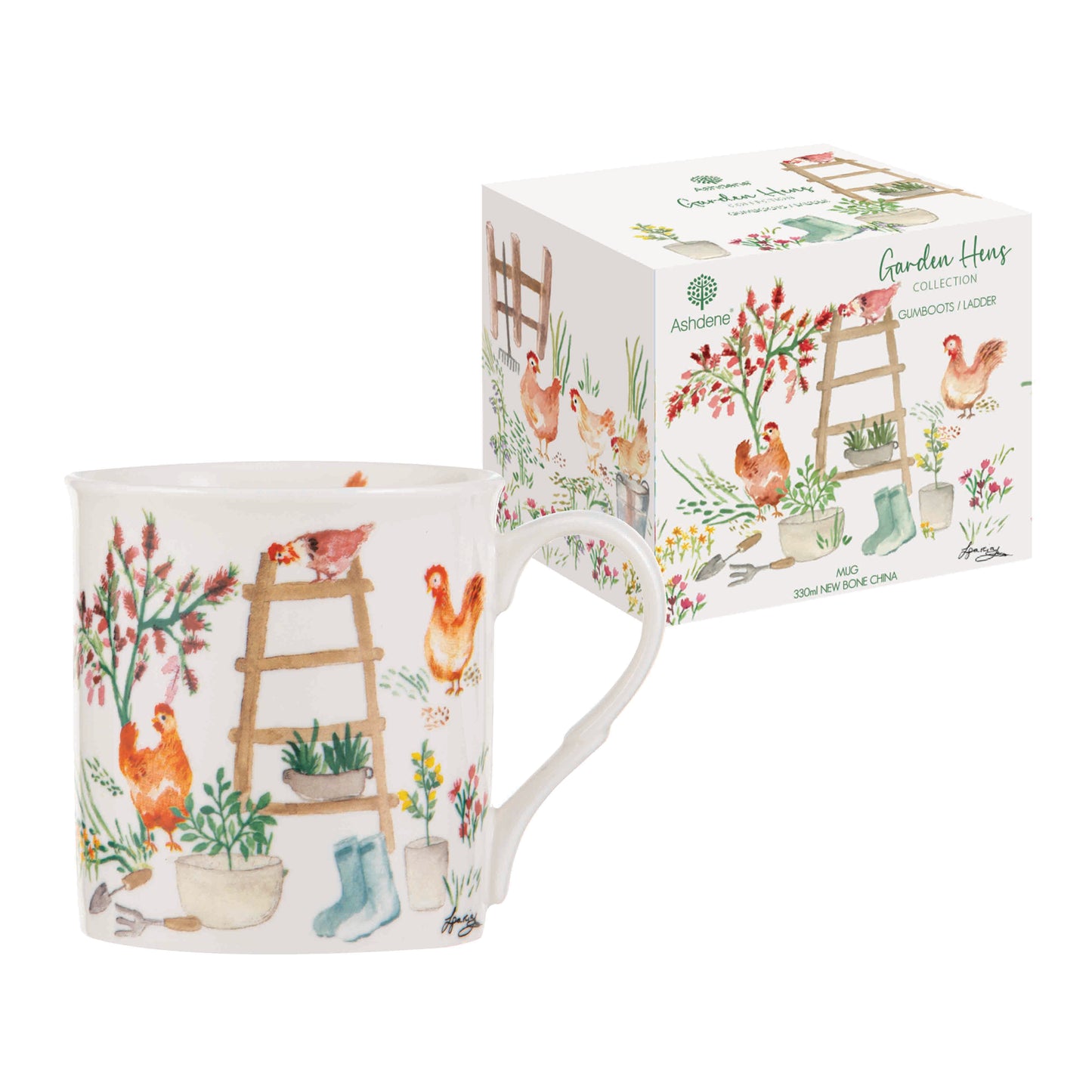 Garden Hens - Ladder Mug