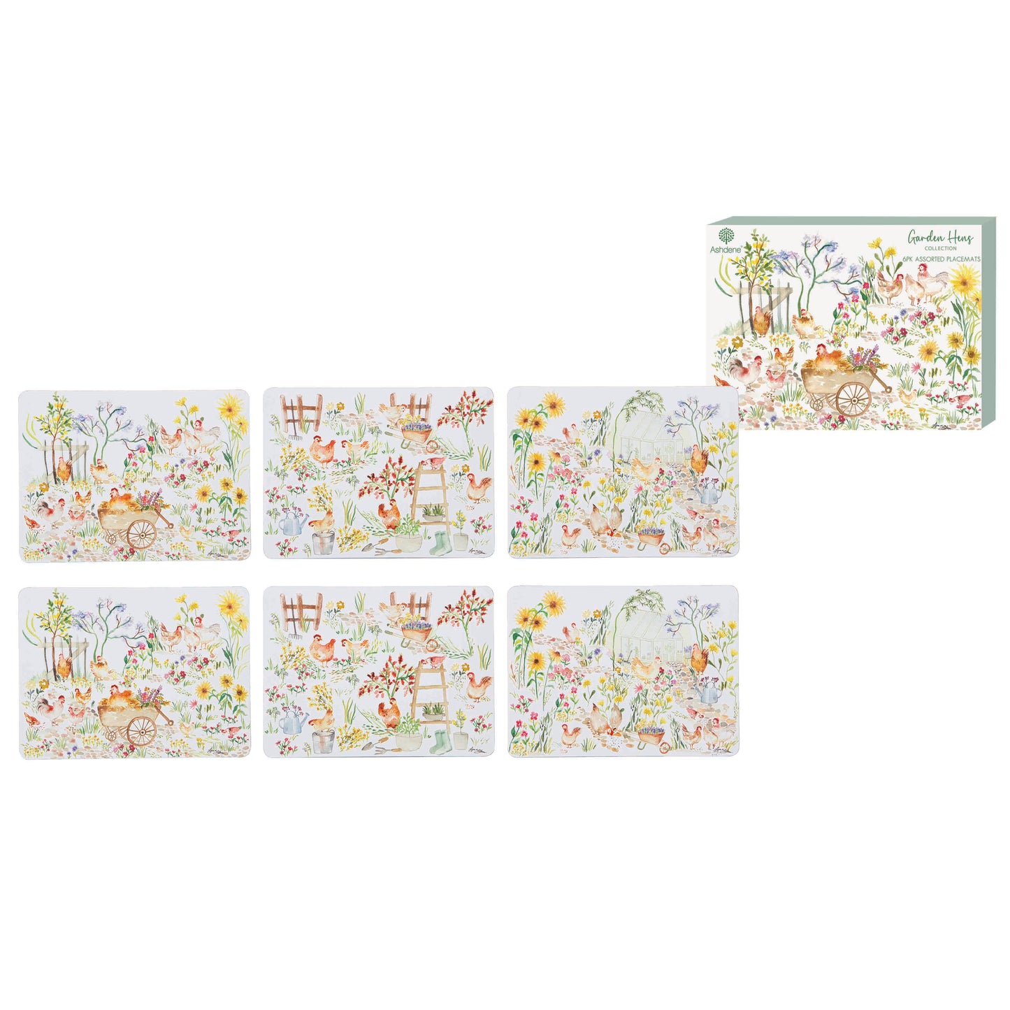 Garden Hens - Placemat 6PK