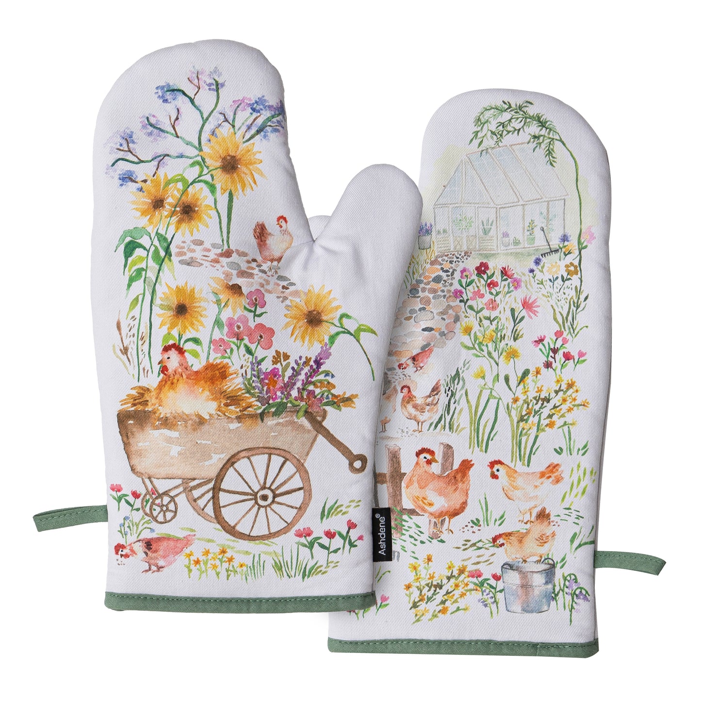 Garden Hens - Oven Mitt 2PK