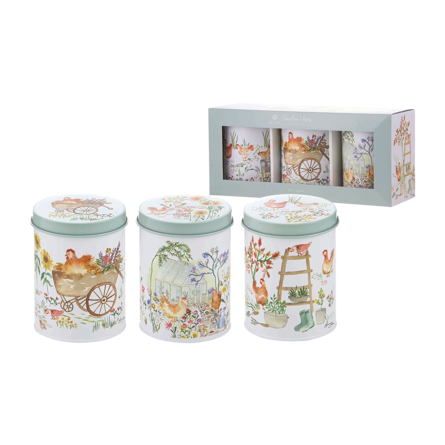 Garden Hens - Canisters Set of 3