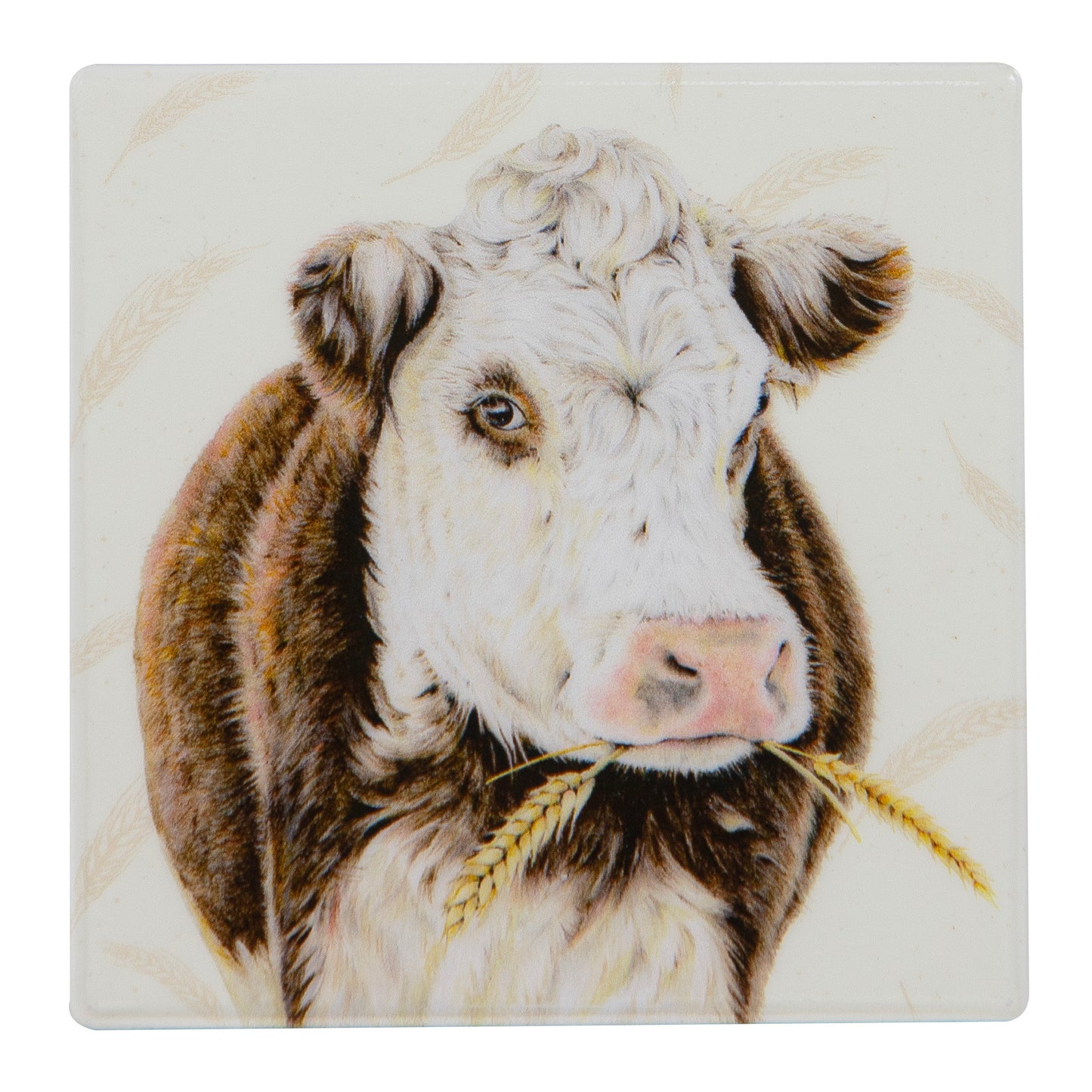 Farmyard Faces - Cow Ceramic Coaster