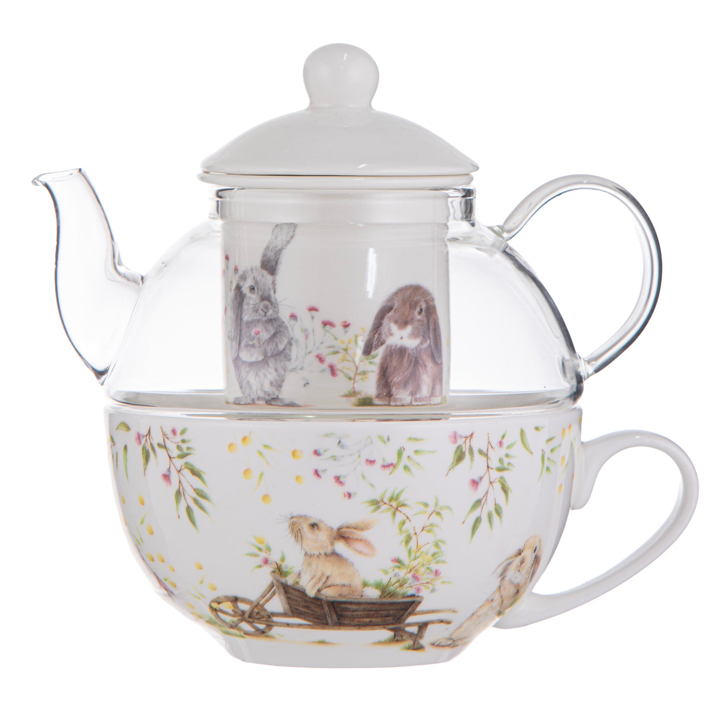 Bunny Tales - Glass Top Tea For One