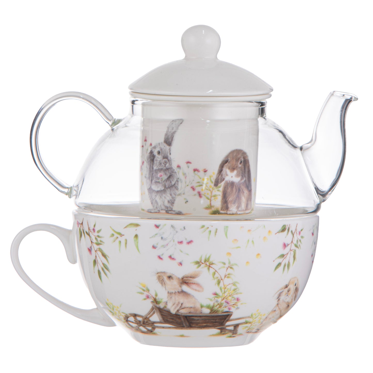 Bunny Tales - Glass Top Tea For One