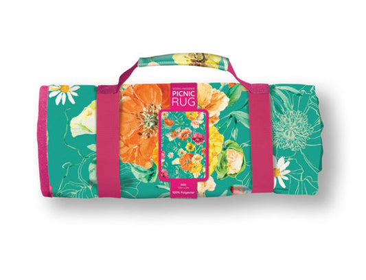 Picnic Rug - Bright Poppies