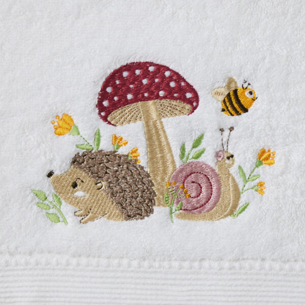 Bath Towel & Face Washer in Organza Bag - Mushroom Meadow