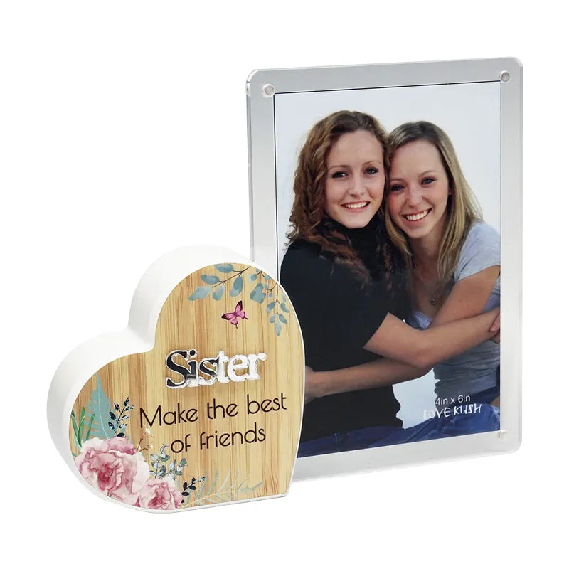 Bonding of Hearts 4 x 6” Photo Frame - Sister