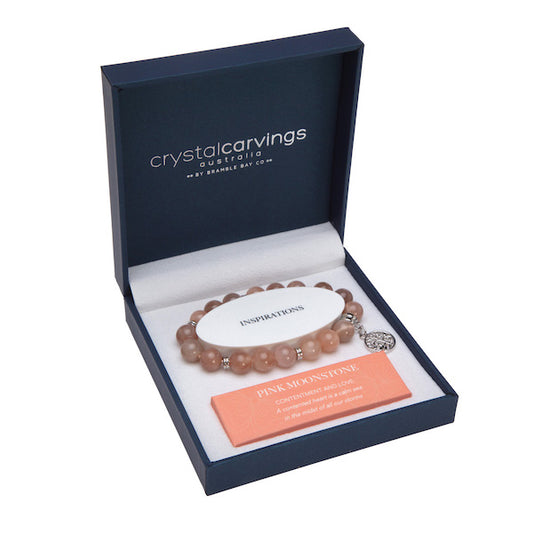 Tree of Life Bracelet - Orange Moonstone