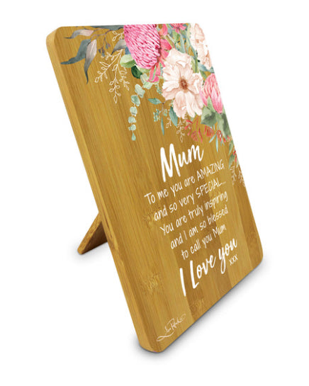 Mum Affirmation Plaque (Warm Waratahs)