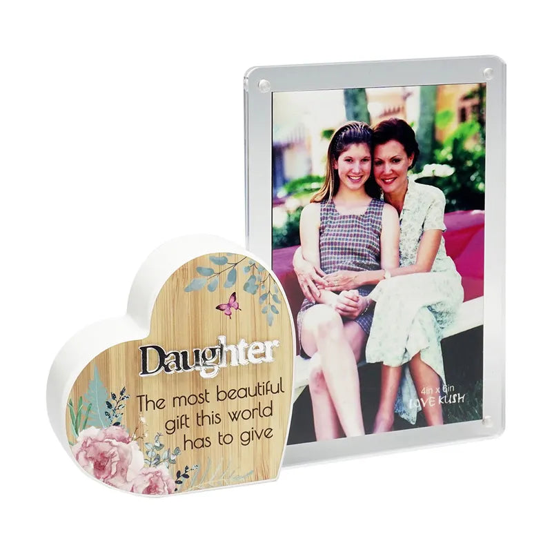 Bonding of Hearts 4 x 6” Photo Frame - Daughter
