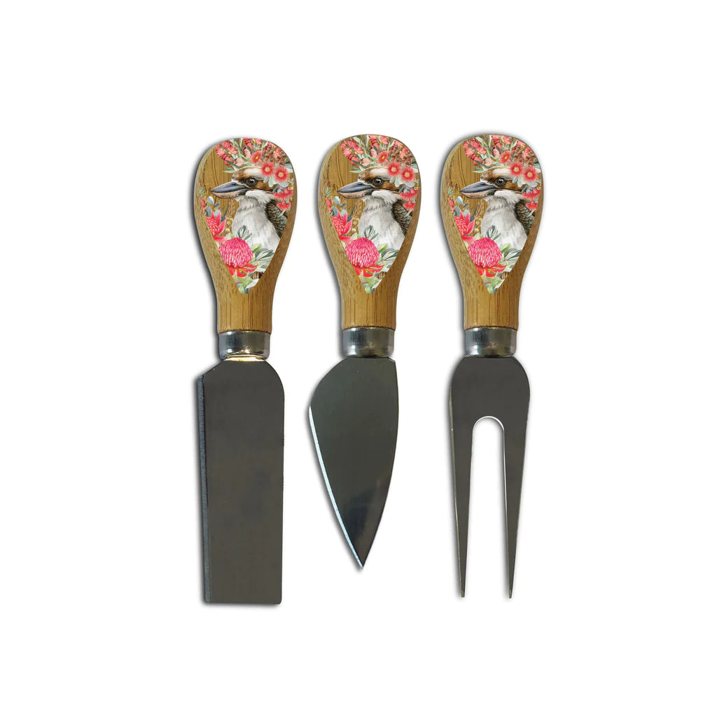 Cheese Knife Block - Waratah Kookaburra