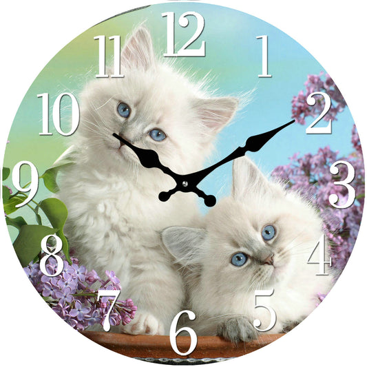 Kittens Clock 30cm