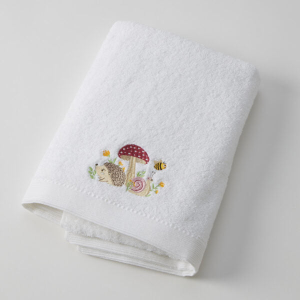 Bath Towel & Face Washer in Organza Bag - Mushroom Meadow