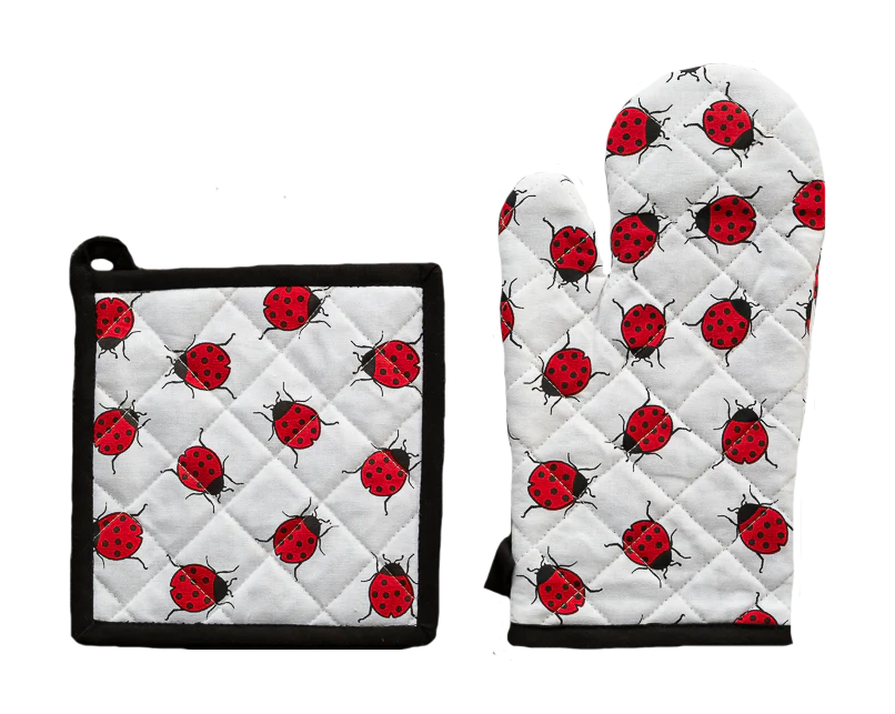 Oven Glove & Pot Holder Set - Ladybird