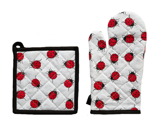 Oven Glove & Pot Holder Set - Ladybird