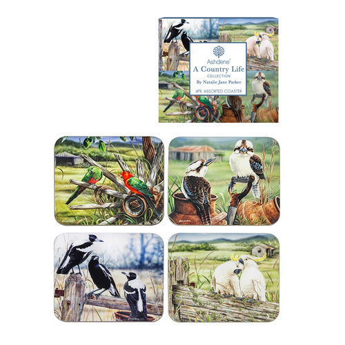 A Country Life - 4PK Assorted Coaster
