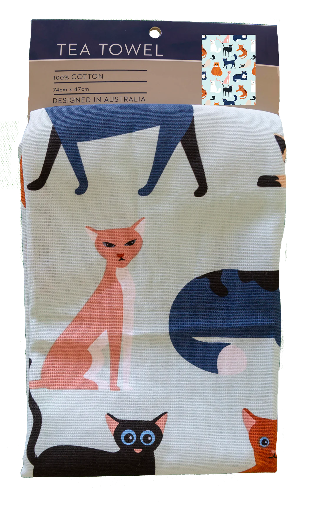 Tea Towel - Colourful Cats
