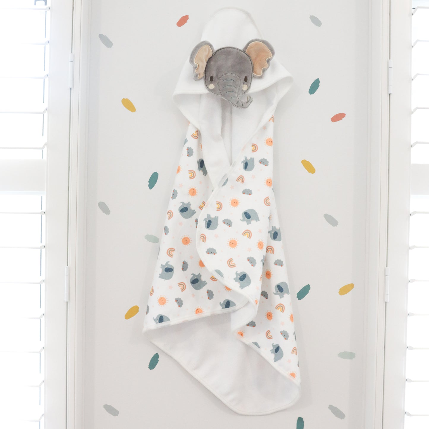 Ellie Elephant Hooded Towel
