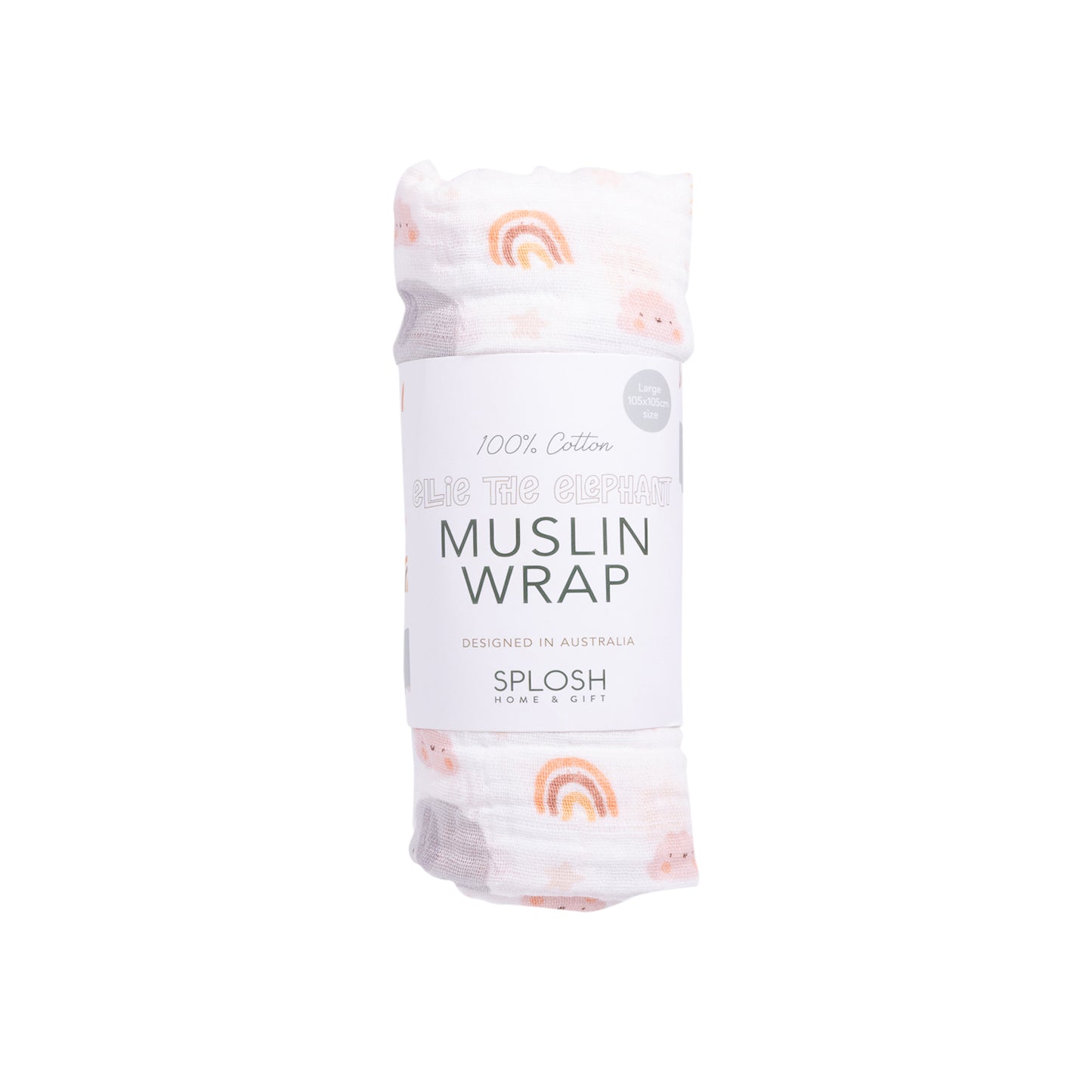 Ellie Elephant Muslin Wrap
