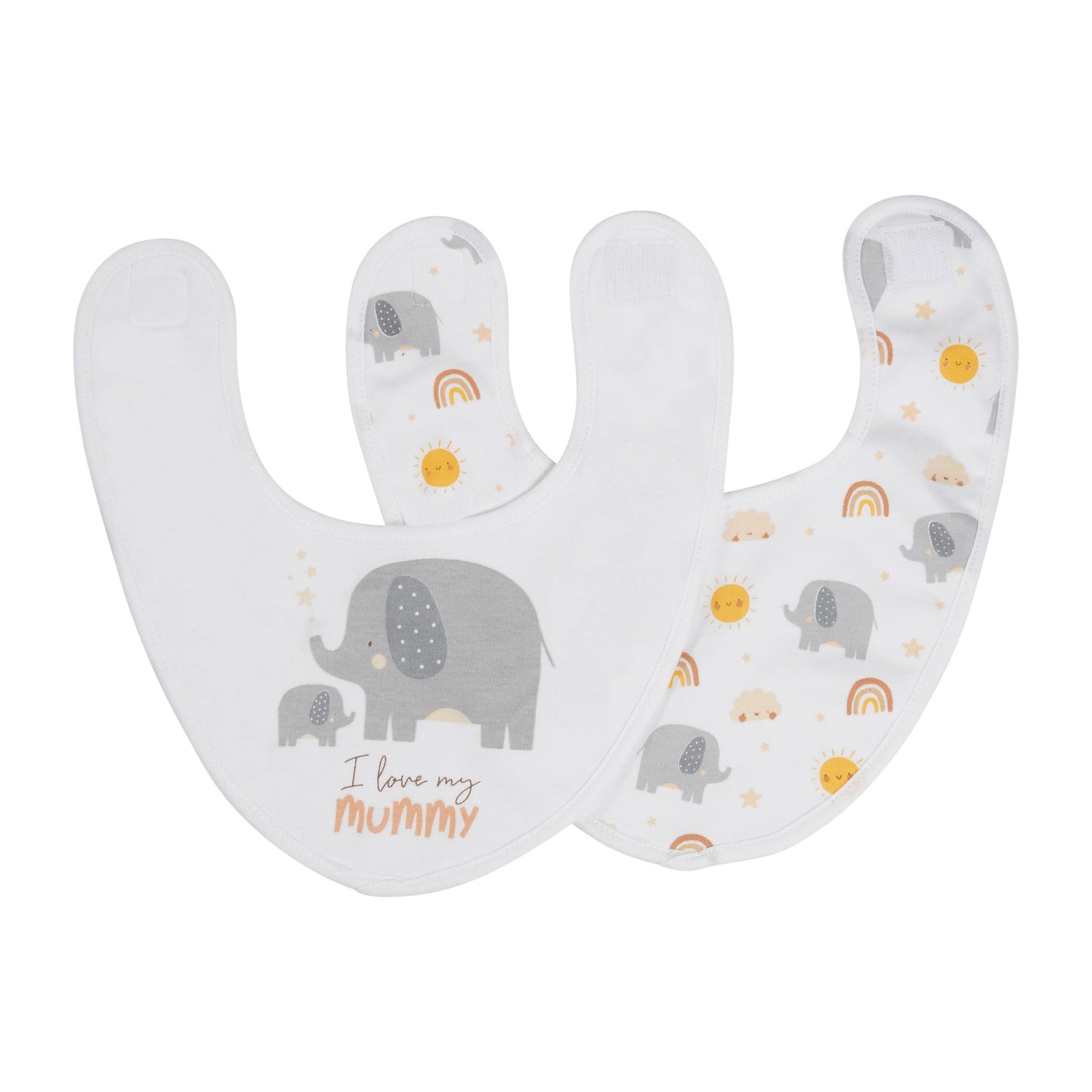 Ellie Elephant Bib 2pk