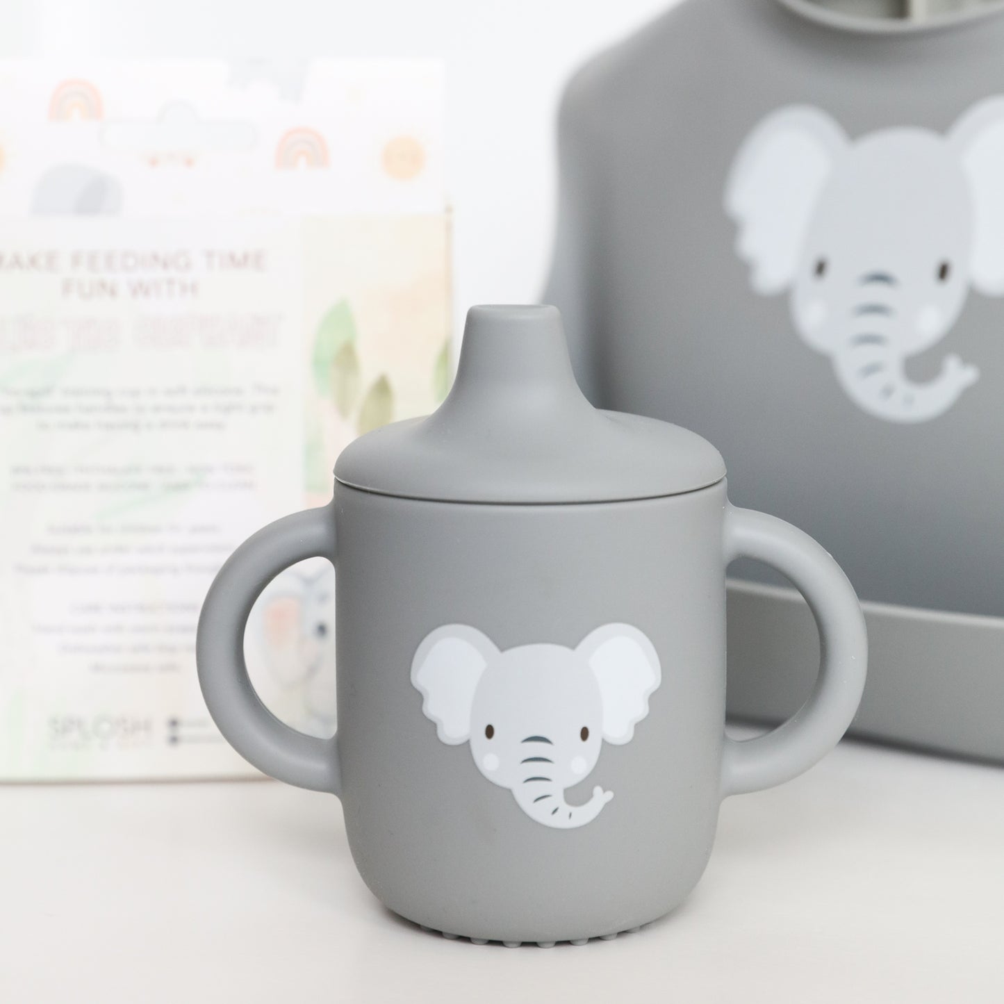 Ellie Elephant Silicone Sippy Cup