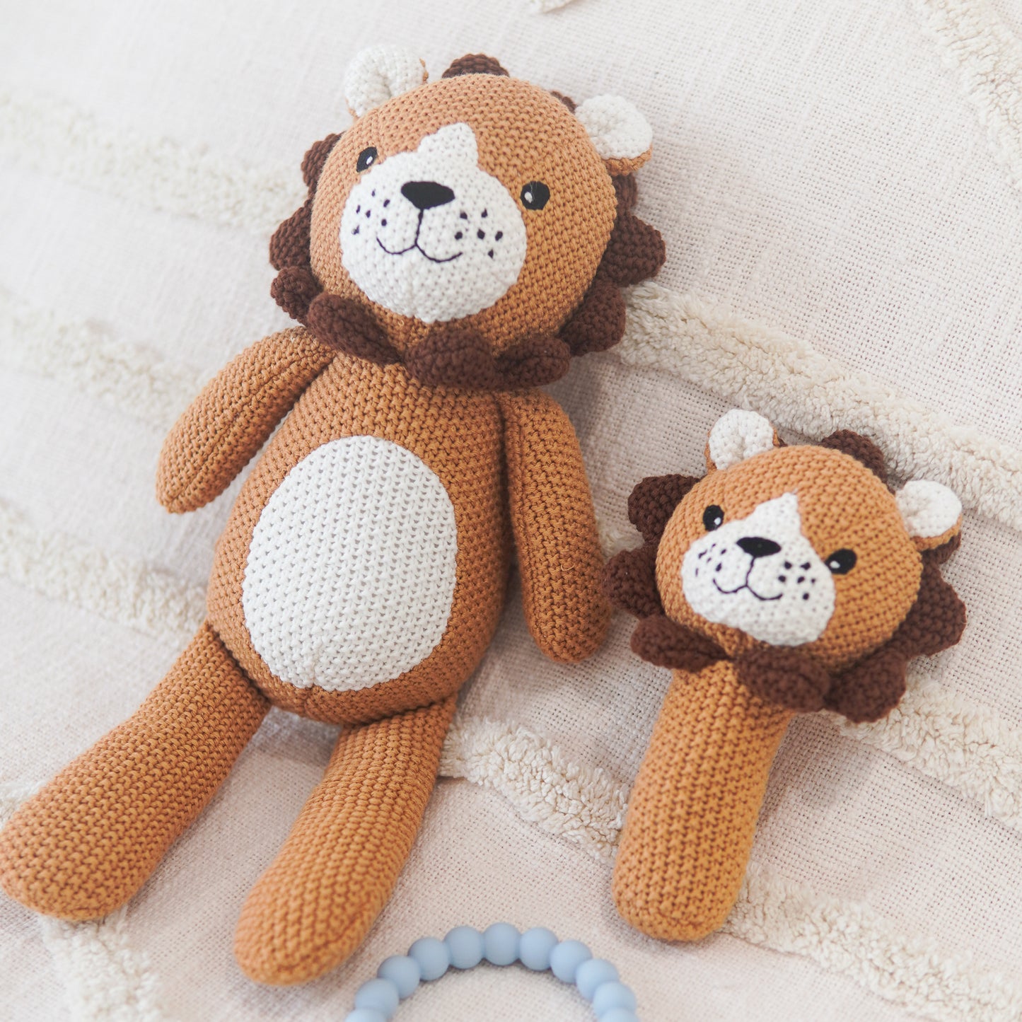 Lenny Lion Knitted Plush Rattle