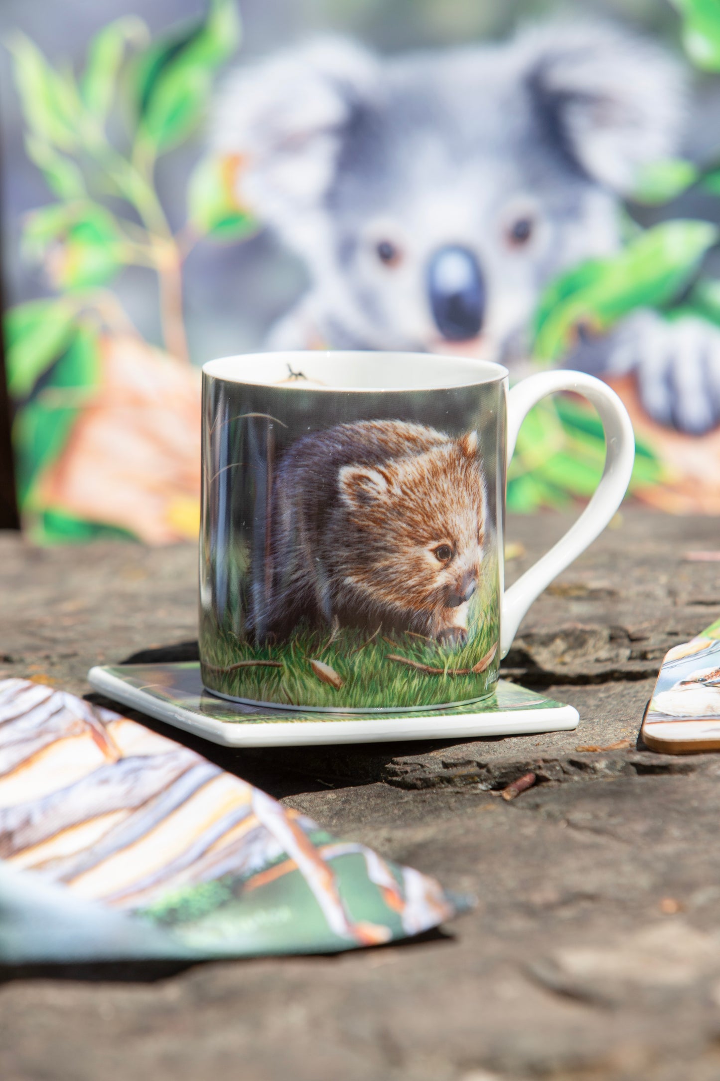 Babies Of The Bush - Wombat Joey Mug & Coaster Set