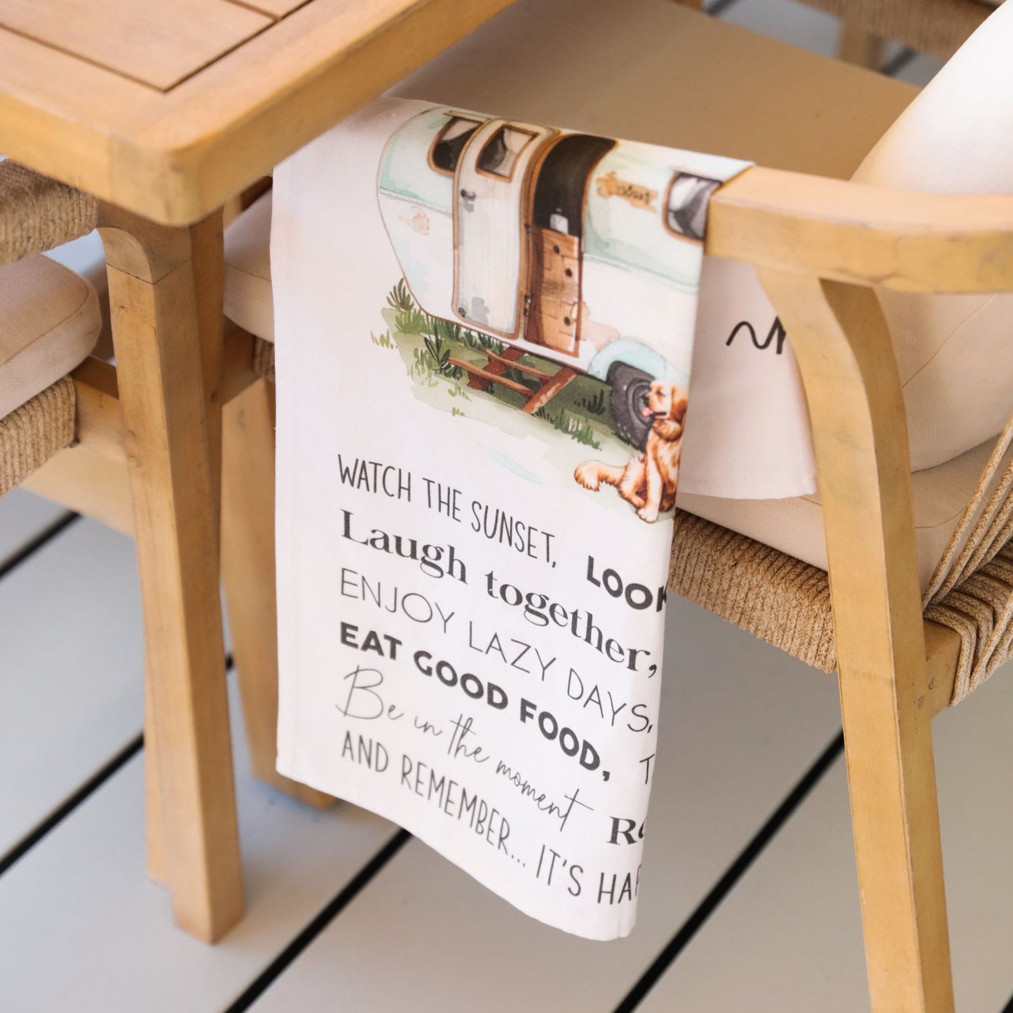 Caravan Rules Tea Towel