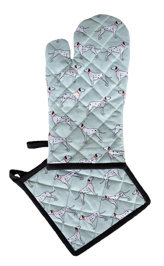 Oven Glove & Pot Holder Set - Dalmatians