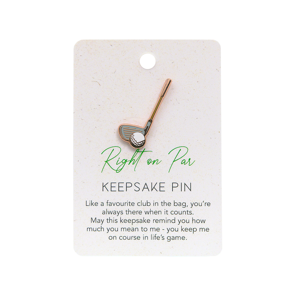 Champions Of Life - Right On Par Keepsake Pin