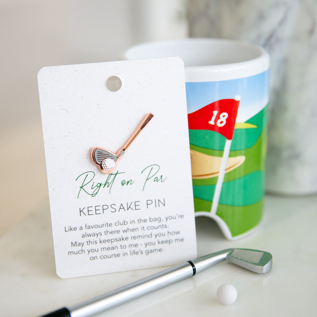 Champions Of Life - Right On Par Keepsake Pin