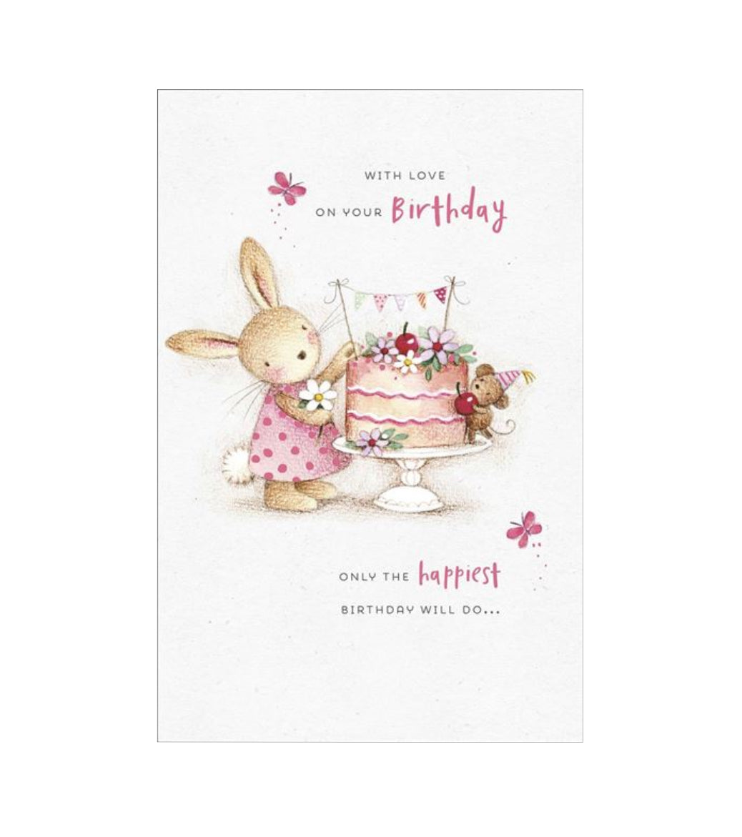Card - With Love On Your Birthday (Cotton Tales)
