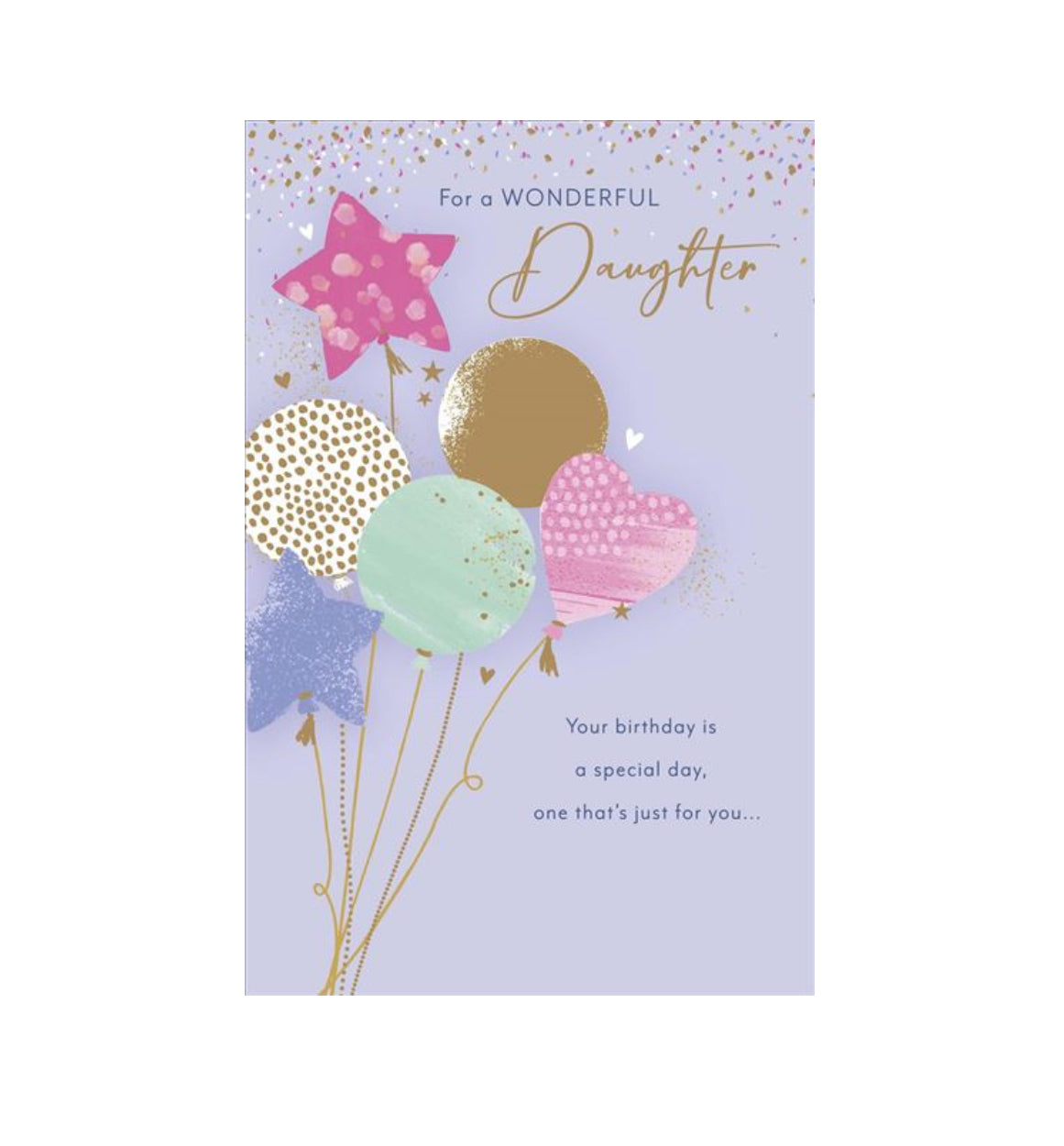 Card - For A Wonderful Daughter (Balloon Bouquet)