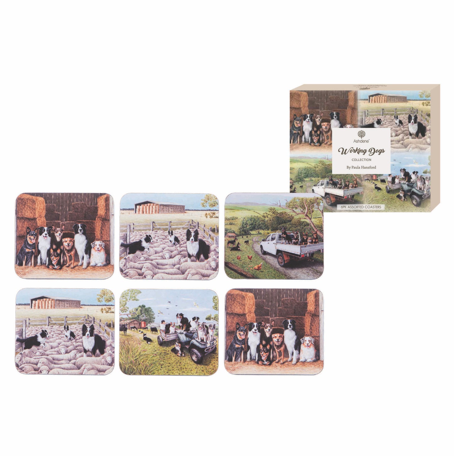 Working Dogs - Coaster 6PK