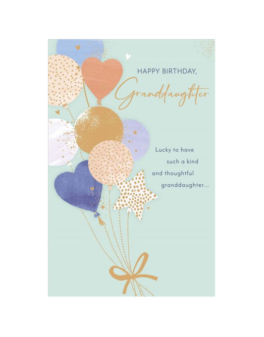 Card - Happy Birthday, Granddaughter (Balloon Bouquet)