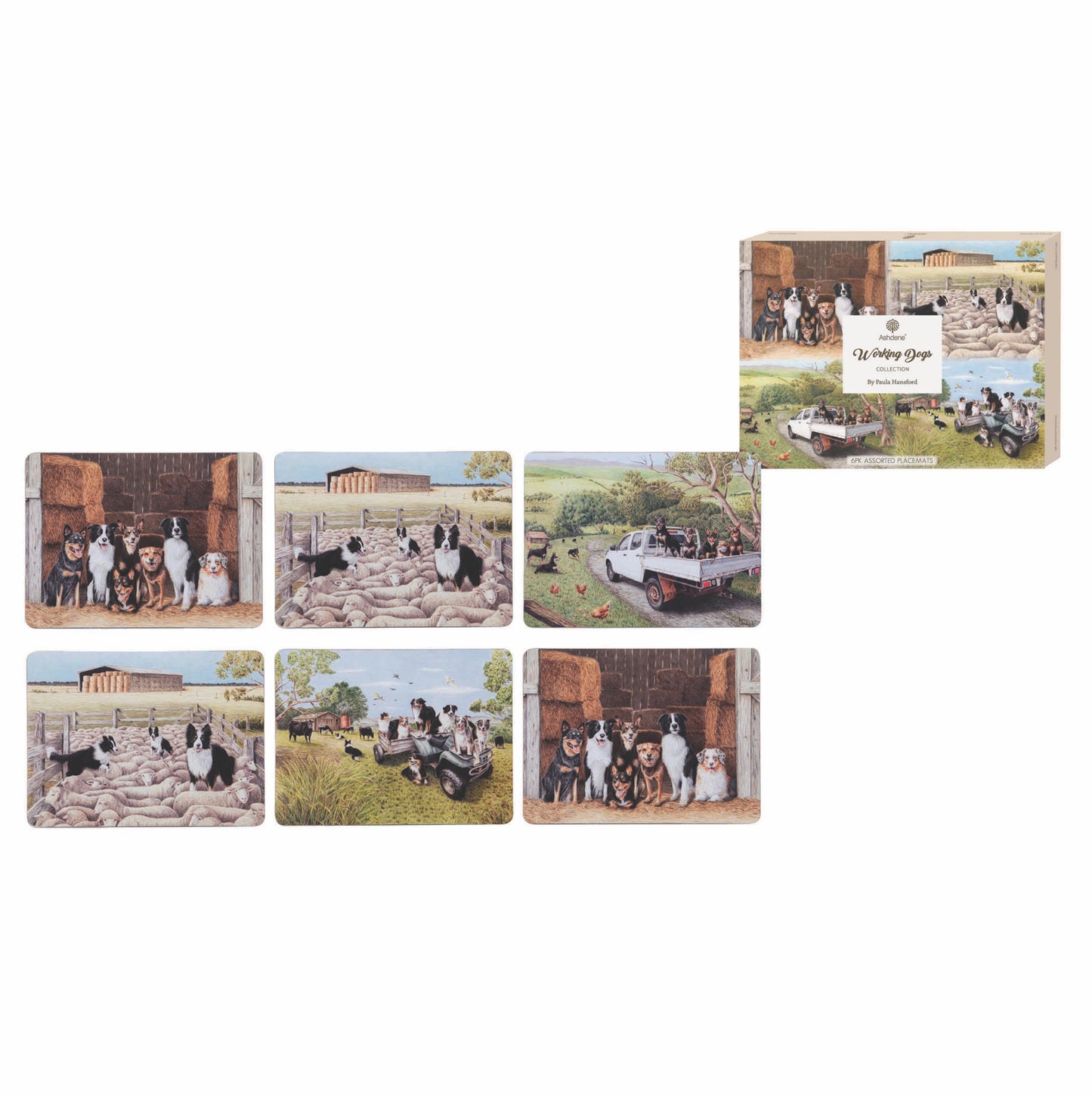 Working Dogs - Placemat 6PK