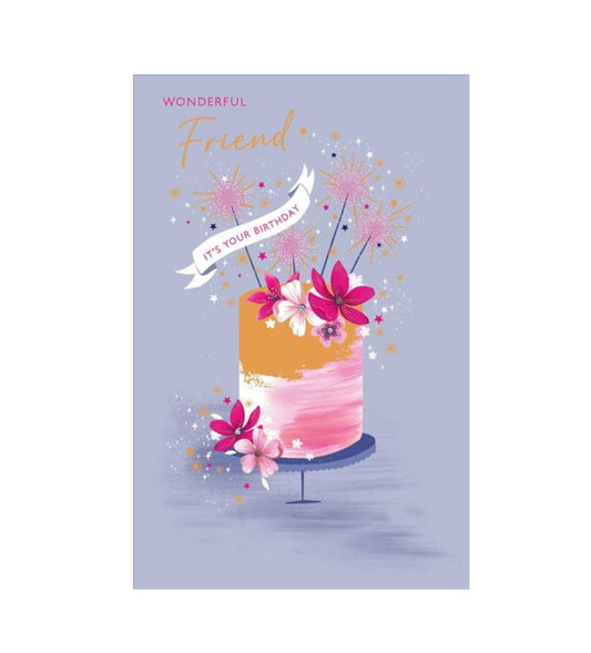 Card - Wonderful Friend, It’s Your Birthday (Cake)