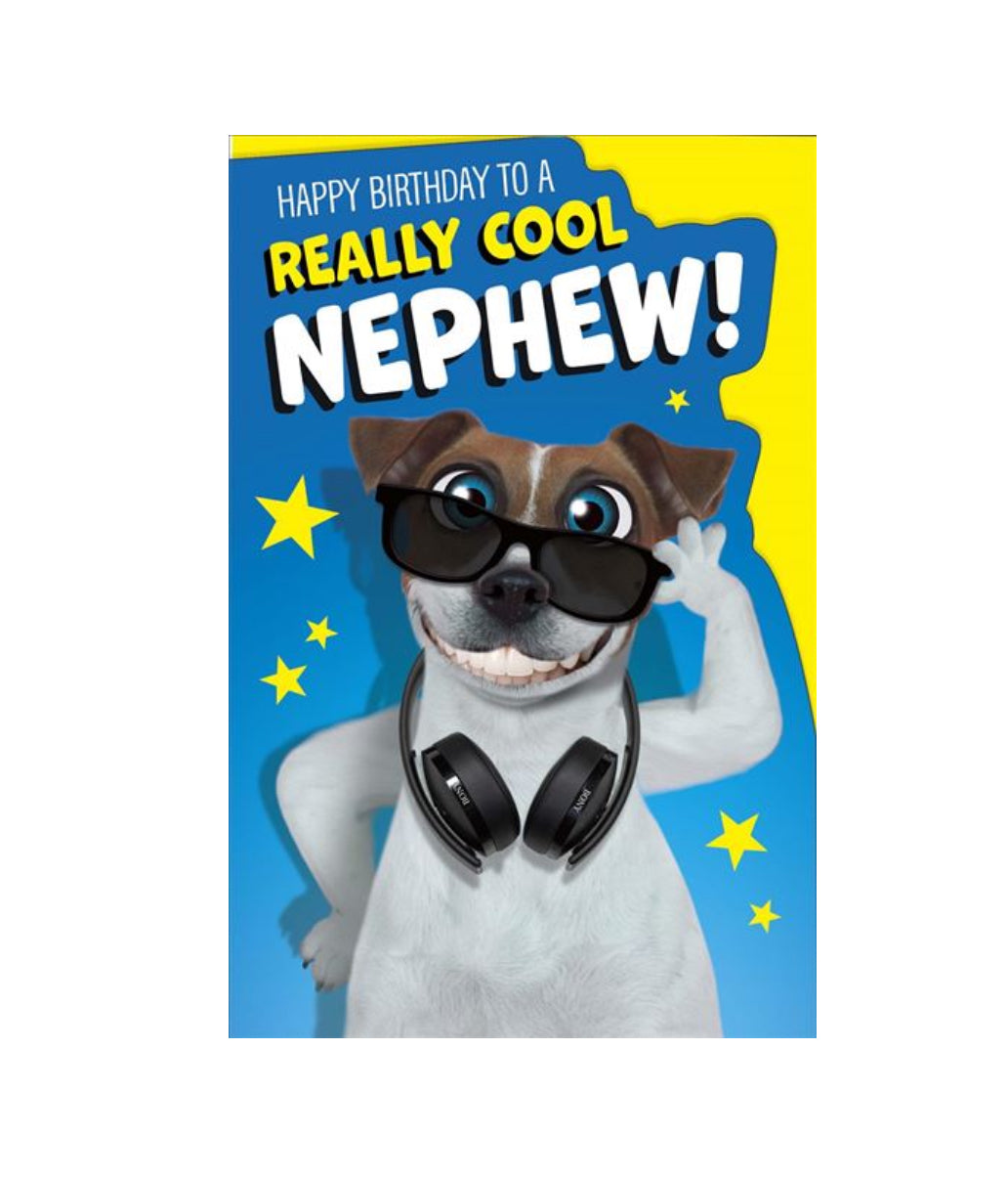 Card - Happy Birthday to a Really Cool Nephew! (Dog)