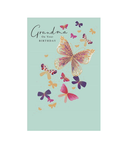 Card - Grandma, On Your Birthday (Butterflies)