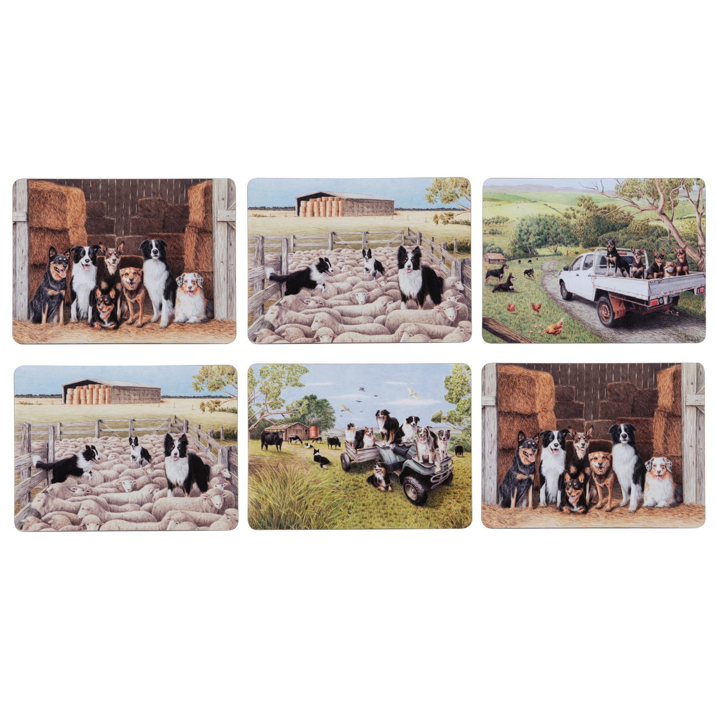 Working Dogs - Placemat 6PK
