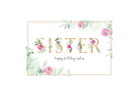 Card - Sister, Happy Birthday Wishes