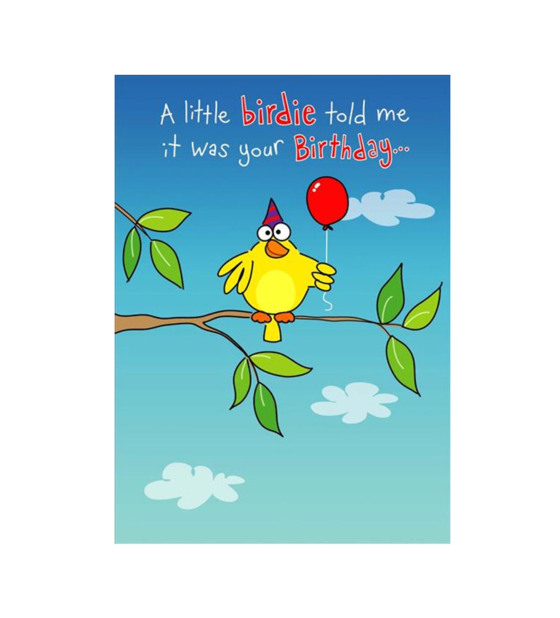 Card - A Little Birdie Told Me It Was Your Birthday…