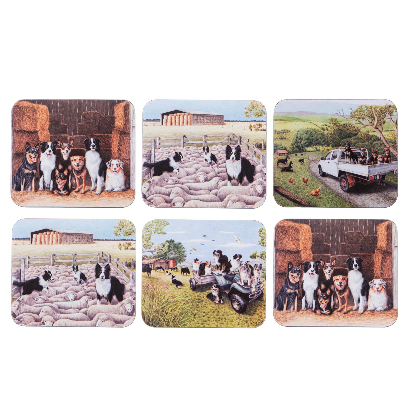 Working Dogs - Coaster 6PK