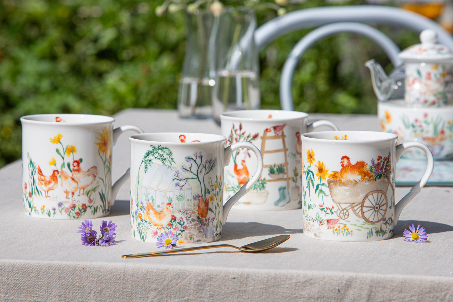 Garden Hens - Wheelbarrow Mug