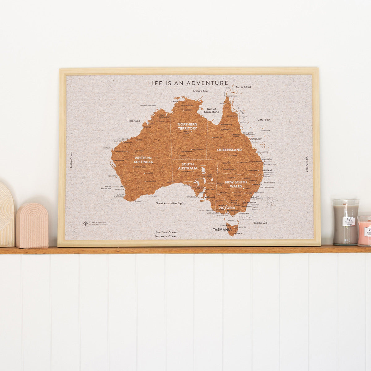 Large Travel Board - Australia Map