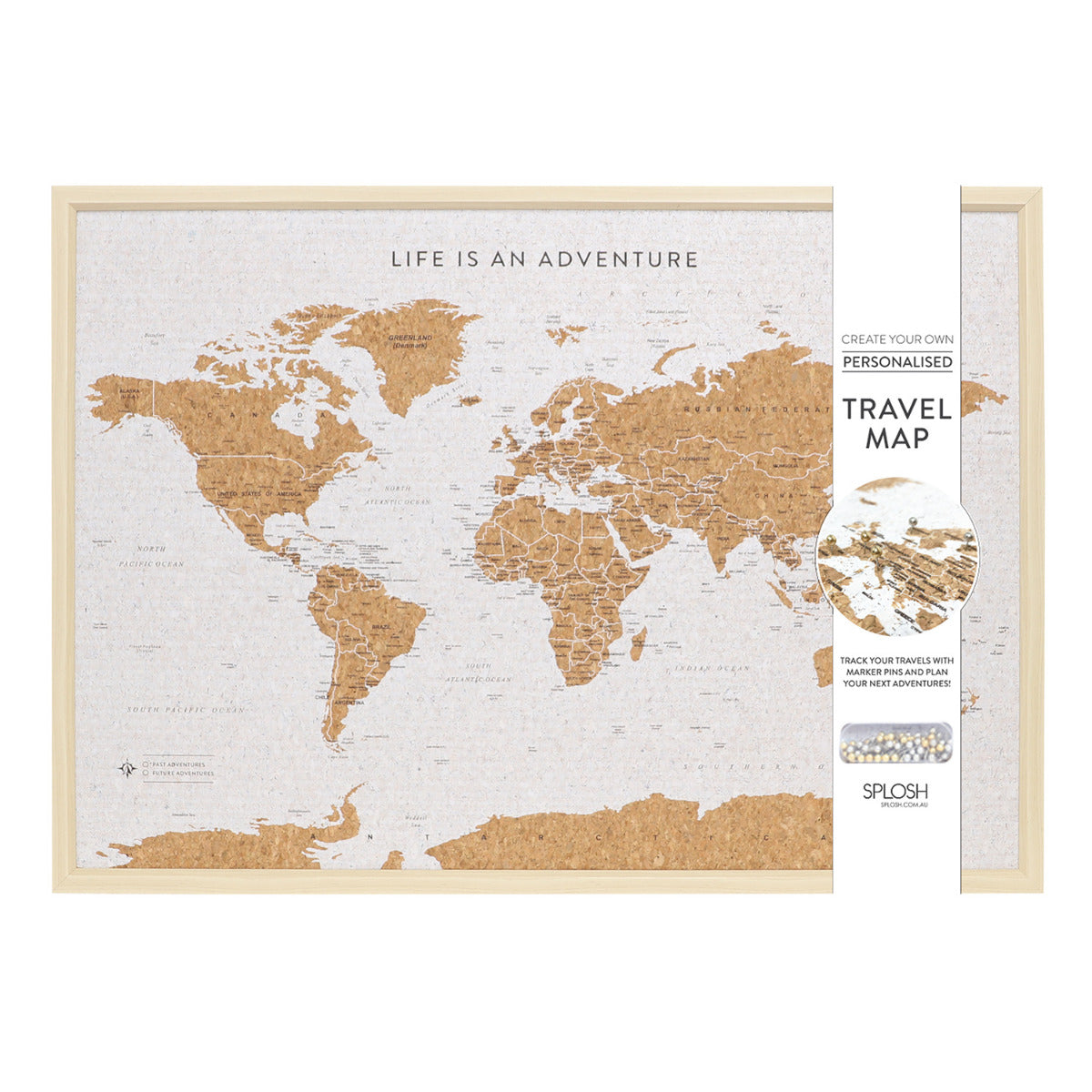 Large Travel Board - World Map
